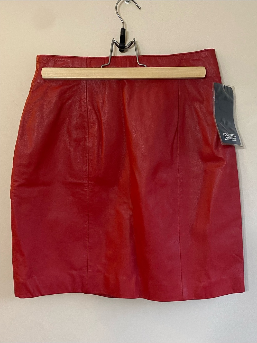 Vintage NWT CHIA 100% leather skirt